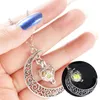 Pendant Necklaces Halloween Luminous Beads Moon Necklace Fashion 4 Colors Hollowing Neck Jewelry For Women Christmas Gift Accessories 2023Pe