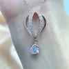 Pendant Necklaces Iced Moissanite Air Balloon Necklace Women S925 Silver Lab Diamond Ins Jewelry Collares Gift Rose Gold FilledPendantPendan