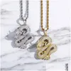 Pendentif Colliers Dragon Chinois Collier Glacé Hommes Or Hip Hop Mode Bijoux Drop Livraison Pendentifs Dhgarden Otykk