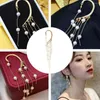 Backs Earrings Pearl Earings Non Dangle Cuff 2023 Year Jewelry Tassel Women Gifts Her Delicate