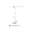 Lampes de table ABS pince lampe électrique 3 vitesses réglable oeil attentionné pliable 360 degrés Flexible dortoir lecture apprentissage lampe de bureau