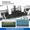 ZONESUN Automatic Filling Bag Sealing Machine Facial Mask Packing Vertical Liquid Foot Mask Magnetic Pump Date Coding ZS-MS2TGF