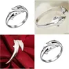 Arts And Crafts Crystal Cute Dolphin Ring Fashion 925 Sterling Sier Plated Rings For Women Party Jewelry Drop Delivery Home Garden Dhalj