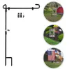 Garden Flag Flagpole Metal Garden Flag Stand Black Flag Pole Christmas Banner Holder Outdoor Yard Flags Pole Garden Decorations BT865