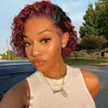 Hair Wigs Human Curly Wave Side Part Wig Short Bob Pixie Cut Brazilian Remy Deep None Lace Front for Women 230412