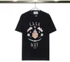 J809 klassisk vit casa designer t shirt sommar kort ärm slott blomma casablanca män kvinnor tshirt tee mens kläder