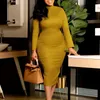 Etnische kleding diagonale kraag bodycon jurk Afrikaanse jurken voor vrouwen herfst avondfeest hoge taille gewaad femme plus size dames