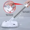 Mops Squeeze Mop met roterende emmer en roterende dweil ultra-finale vezels 360 ° huishoudelijke reinigingsborstelafdekking Vileda vloerreinigingsgereedschap 230412