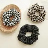 Haaraccessoires 2 stuks Koreaanse stijl geruite stof scrunchies herfst winter klassieke grote ring lief meisje polytail groothandel