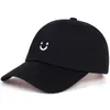 Bollmössor Spring Autumn Cotton Baseball Cap Men Kvinnor Hip-Hop Dad Hat Justerbar sportgolf Caps Smiley broderade Trucker-hattar P230412