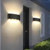 Lampy ścienne IP65 Wodoodporna lampa na zewnątrz LED aluminium Pir Motion Motor Light Balkon Front Door Wnork