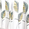 Curtain American Blue Yellow Embroidered Leaves Voile Veranda Partition Curtains Window Screen Sheer Household Bedroom Tulle Drapes #4