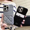 iPhoneケースデザイナー電話ケースカードホルダーiPhone 15 Pro MaxケースApple iPhone 14 13 12 Pro Max Phonecase Luxury Brand Leather Mobile Cover