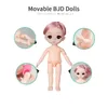 Dockor 8st/Set BJD Jointed Doll 16cm 13 Ball Joints Fashion Dolls med full set kläder klä upp tjej leksak födelsedagspresent med ruta 231110