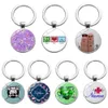 10 PCS/Lot Fashion Key Rings Custom Glass Medical Design Hospital Keychain voor verpleegkundige arts -accessoires