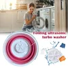 Colanders Silers Portable Mini Turbo Washing Machine With Foldble Tub Compact Lightweight Travel Tvättbricka 230411