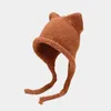BeanieSkull Caps Fashion Cute Knitting Beanie Hat Autumn Winter Knitted Wool Caps Girl Cat Ear Pointed Pullover Women Bonnet Hats 230412