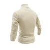Męskie swetry 2024 Męskie T Shirt Solidny kolor Velor Turtleeck Długie rękaw Casual Undershirt Przytulny streetwear wypoczynek Camisetas