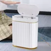 Avfallsbehållare Ingen beröringssensoravkänning av skräp kan vattentät intelligent elektrisk sopor kan återvinna papperskorgen med tätningsskydd som används i badrum 230412