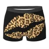 Boxer imprimé léopard pour hommes, culotte à lèvres, sous-vêtements doux, short pour hommes, cadeaux pour petit ami