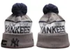 Yankees Beanies New York Beanie Cap Laine Chaud Sport Tricot Chapeau Baseball Équipe Nord-Américaine Rayé Sideline USA College Cuffed Pom Chapeaux Hommes Femmes a7