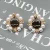 Gold Plated Sier Brand Designers Double Letters Stud Geometric Famous Women Crystal Rhinestone Pearl Earring Wedding Party Jewerlry20style