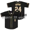 La Mens av högsta kvalitet 8 24 Bryant Jersey The Hall of Fame Bryant Jersey Basketball Yellow White Grey Black 100% Stitched Baseball Jersey