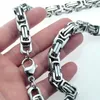 Choker Heavy Men's 10mm Width Stainless Steel Original Color Solid Chain Necklace Bracelet