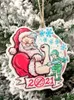 Christmas Decorations Mini Tree Hanging Ornaments Cute Acrylic Santa Claus Keychain With Rope Decor Home SuccessfulChristmas