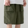 Shorts masculinos Taslon cor sólida esportes soltos finos casuais cinco calças verão praia respirável pacote masculino