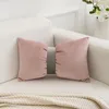 Pillow Solid Color Bow Waist Case 30 50cm Nordic Simple Light Luxury Velvet Cover Modern Home Headboard Pillows
