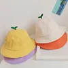 Caps Hats Ball Spring Toddler Bucket With Sprout Children Drawstring Fisherman Cotton Beach Sun Cap For Boy Girl Kids Green Panama 230412