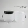 6 66 oz Frost Large Refillable PET Plastic jar with plastic cap 200ml 200cc Empty Cosmetic Containers pot Shampoo Jars 20pcs288M