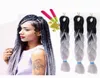 Xpression Braiding Hair Synthetic Hair Weave Two Tone Black Brown Jumbo flätor Bulks Extension Cheveux 24inch Ombre Passion 1653095