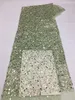 Fabric and Sewing 26 Colors Designer Lace Sequins Beaded Pearl Crafts For Evening Dress Cloth By The Yard 230412