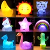 Lamps Shades Cute Animal Cartoon Nightlight for Baby Kids Room Bedside Decorative Lamp Home Decor Bedroom Lights 230411