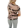 Dames T-shirts Tie Dye Printing V-Neck Summer Tops Shirt Women Vintage T-Shirts korte mouw plus size tee grafisch vrouwelijk t-shirt