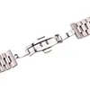 Bekijk banden roestvrijstalen horlogebanden Bracelet Women Men Silver Solid Metal Watch -band 16mm 18 mm 20mm 21 mm 22 mm Accessoires 230412