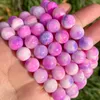 Pärlor Annat naturligt stenljus Purple Lavender Persian Jade Round Loose för DIY -smycken som gör handgjorda armbandhalsband 15''other