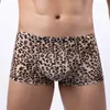 Caleçon 4 pièces/lots hommes léopard sous-vêtements Boxer Shorts imprimé taille basse sans couture Slip Homme Boxershorts Cueca culotte 2XL