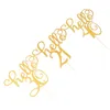 Taart Tools 1Pc Gold Glitter Verjaardag Topper Cupcake Toppers Bruiloft Decoratie Benodigdheden Hello 21 30 40 50 60 Gift