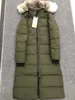 レディースダウンジャケットデザイナーカナダファッションブランドが長いコート大きなポケットファーファーカラーサーマルトップメスの秋と冬の大きな衣料品コート342