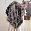 Шарфы, модный осенне-зимний кашемировый шарф для женщин, утолщенный теплый шейный платок с цветочным принтом, накидка, шаль, пашмина, бандана, одеяло 2023