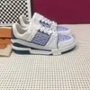 Trainer sneaker intage Casual schoenen Virgils Wit Groen kalfsleer Franse Ablohs Herenschoen