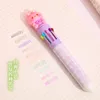Pcs/lot Kawaii 10 couleurs stylo à bille mignon presse stylos à bille école bureau fournitures d'écriture papeterie cadeau