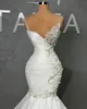 Moda senza spalline Abiti da sposa a sirena 2023 Abiti da sposa sexy con scollo a V Abito su misura con perline Vestido De Novia