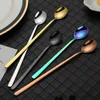 Spoons Korean 304 Stainless Steel Long Handle Mixing Spoon Extended Bar Beverage Mixer Ice Dessert