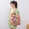 Shopping Bags Large-Capacity Bag In Stock Foldable Large Calico Square Creative Portable Printing Grocery Storage