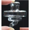 Rury palenia 10 mm 14 mm 18 mm kwarcowy banger paznokcie 4 mm nieprzezroczyste dno ze szklaną czapką węglowodanową kulą perłową dla platformy olejnej adapter d dhkwf