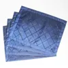 Table Mats Design 4pcs Placemat With Napkin Handcraft Pintuck Faux Silk Mat Blue Color GIFT SET